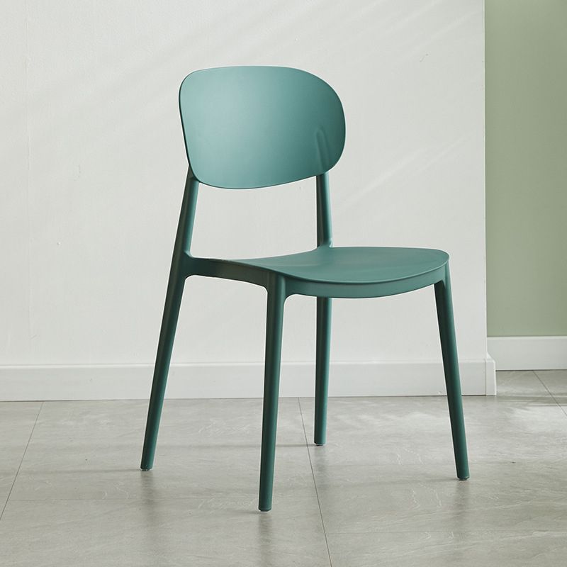 Plastic Scandinavian Armless Chair Open Back Indoor-Outdoor Chair