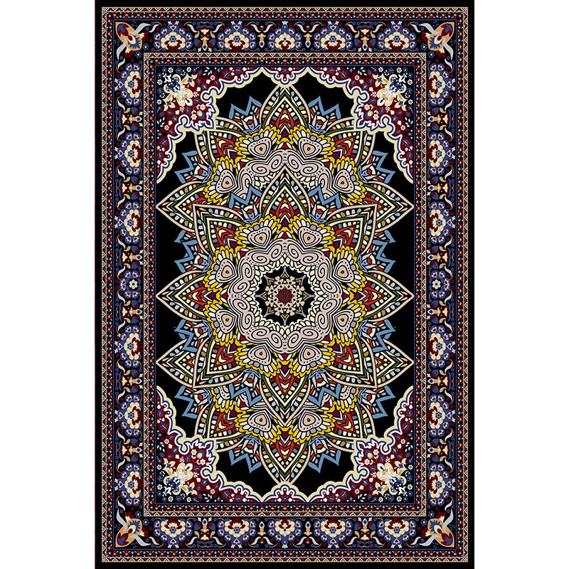 Dunkle Farbe Luxus Teppich Polyester Konzentrische Kreise Fläche Teppich nicht rutschfest