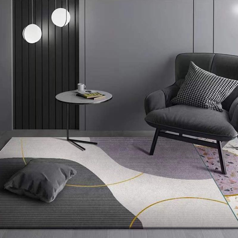 Hedendaagse matrixpatroon Tapijt Polyester Binnen Trut Petvriendelijk vloerkleed voor huizendecoratie