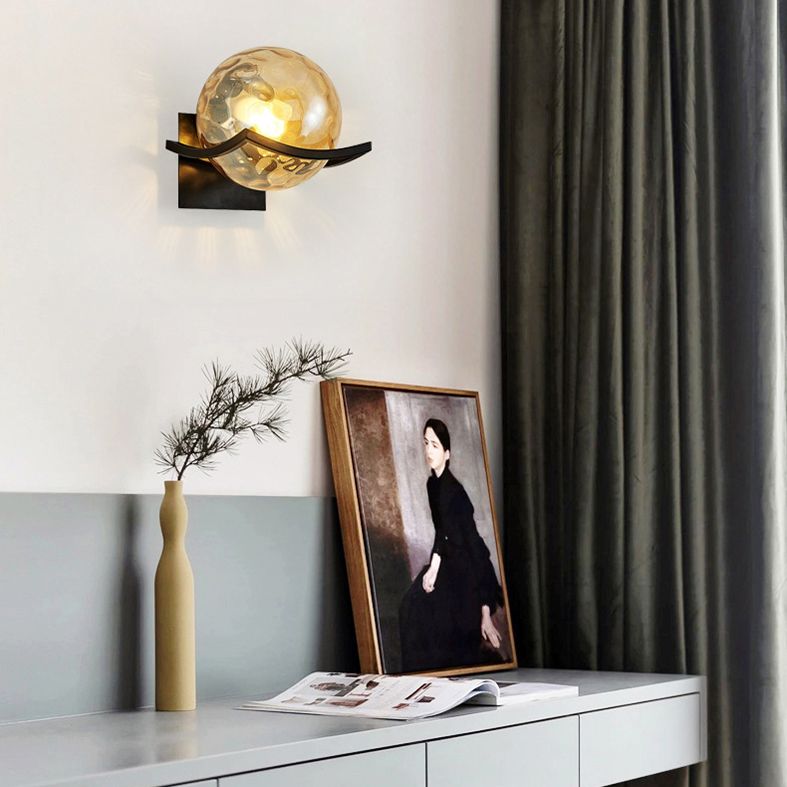 Lámparas de pared de bola de estilo minimalista moderno lámparas de pared de vaso para sala de estar