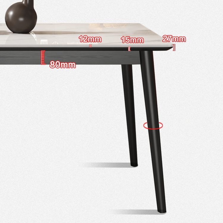 Modern Dining Table Set 1/4/5/7 Pcs Rectangle Dining Table Set with Wingback Chairs