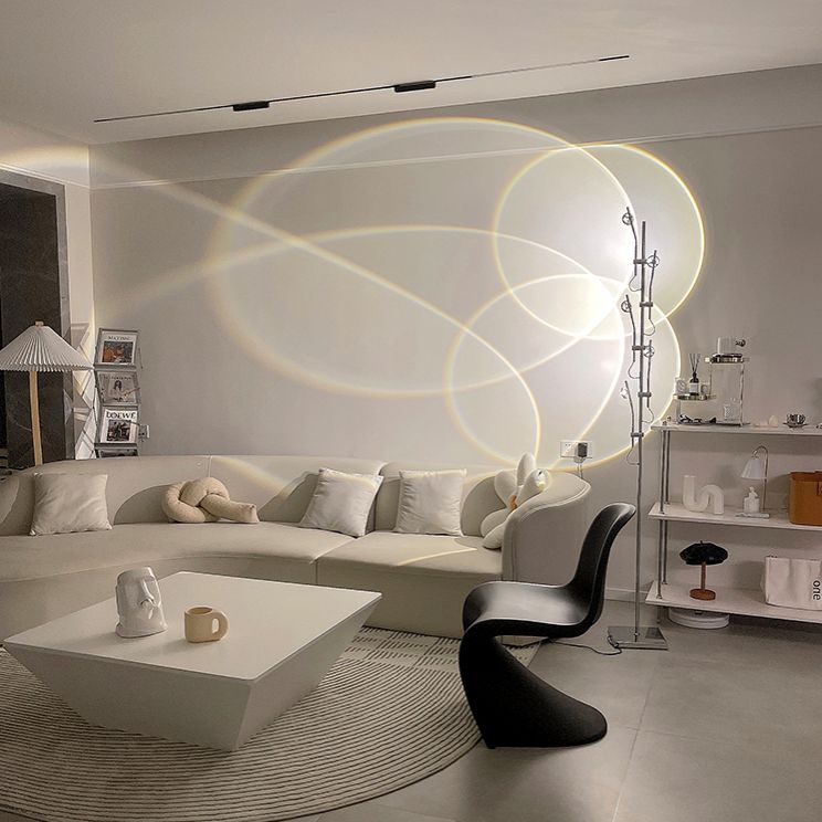 Lámpara de metal decorativo de metal decorativo de los círculos cromados para sala de estar para sala de estar