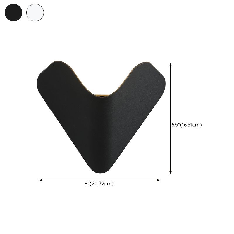 Modern Style Triangle Shape Wall Sconce Metal 1 Light Sconces for Outdoor
