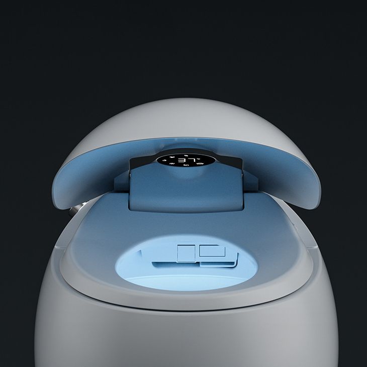 Floor Mount Bidet White Round Floor Standing Bidet with Heated Seat