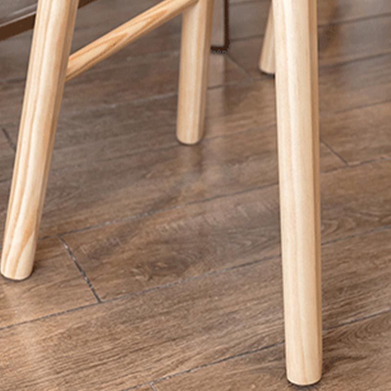 Industrial Contoured Seat Backless Solid Wood Bar Stool for Restaurant