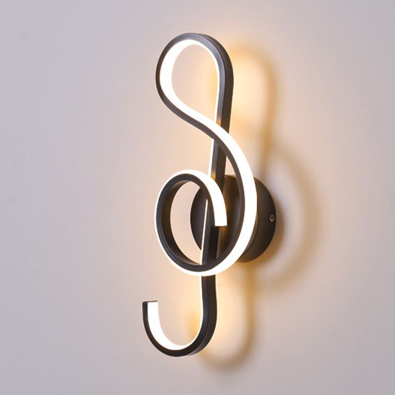 Geometric Wall Light Fixture Modern Metal 1 Light in Black/White