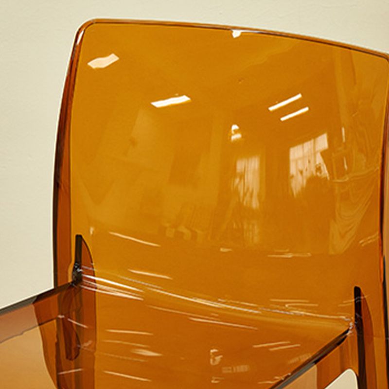 Nordic Style Acrylic Backrest Counter High Stool with 4 Legs