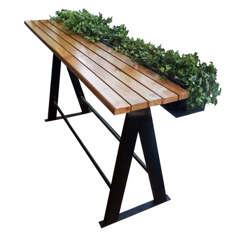 Industrial Style Solid Wood Pub Dining Set 1/2/3 Pcs Rectangular Pub Set for Home