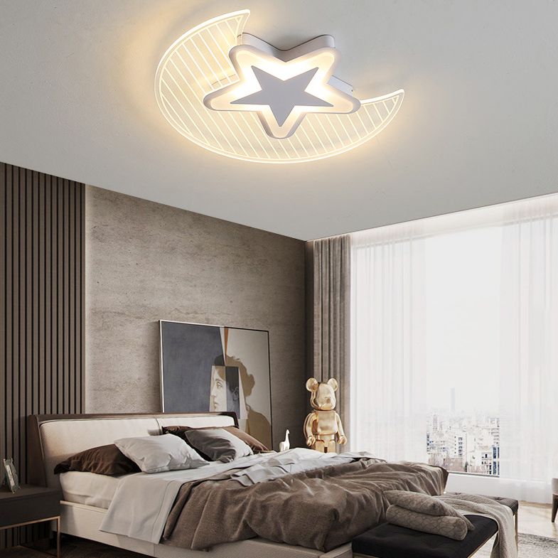 Moon And Star Flush Mount Ceiling Licht Moderne Acryl Deckenleuchte für Schlafzimmer