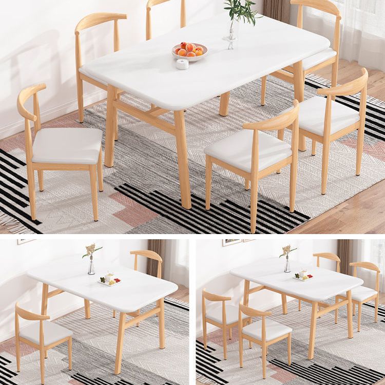Modern Wood Dinette Set 1/2/3/5/7 Pieces Home Dining Table Sets