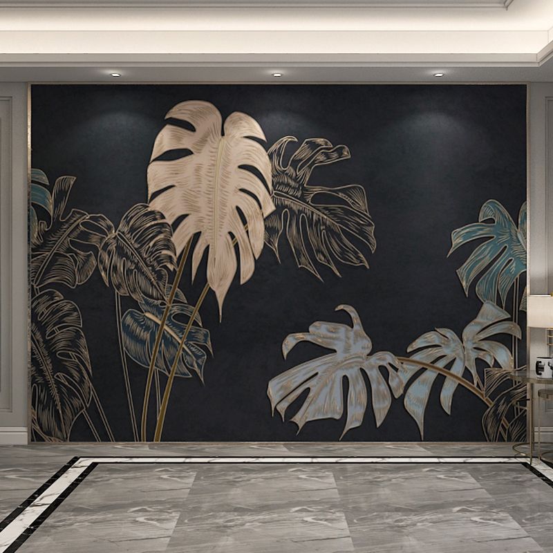 Cool Tropical Leaf Wall Art for Living Room Modern Wall Mural, Made to Measure