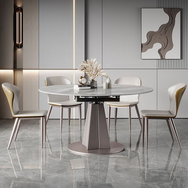 Glam 1/5/7 Pieces Dining Set Rectangular Sintered Stone Dining Table Set