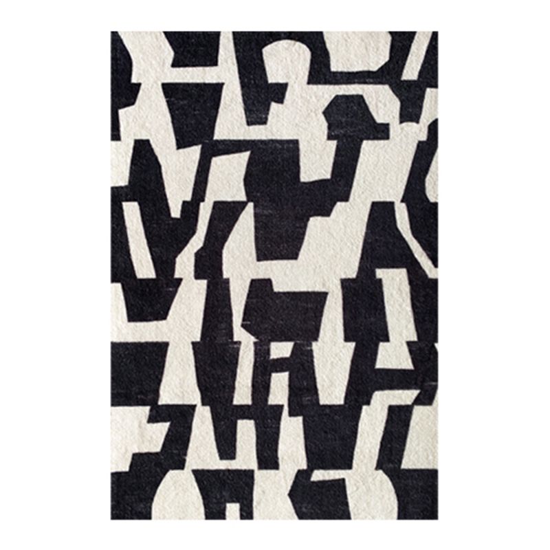 Stylish Geometric Print Rug Modern Polyester Area Rug Stain Resistant Carpet for Home Decor