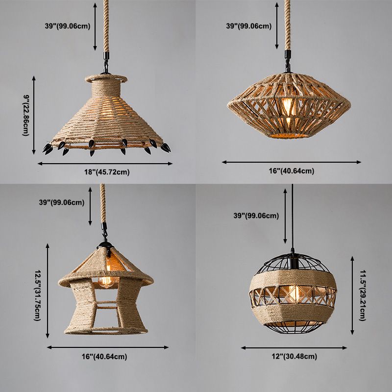 Schattierende Anhängerleuchten Seilleuchte für industrielle Stile in Beige