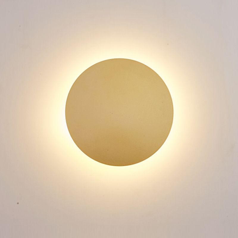 Modern Minimalist Style Round Disc Wall Light Sconces Metal Sconce Lights for Living Room