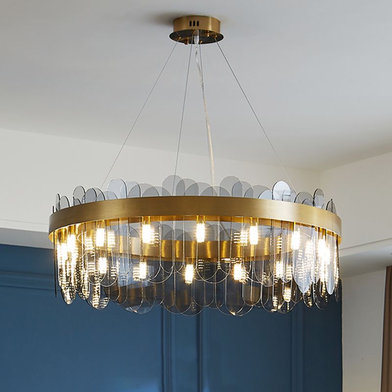 Modern Creative Pendant Light Glass Geometric Chandelier for Living Room