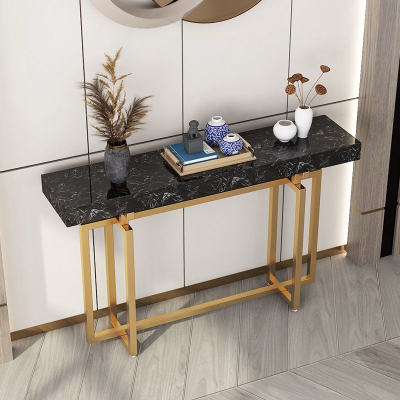 31.5" High Sofa Console Table with Marble Top Console for Hall