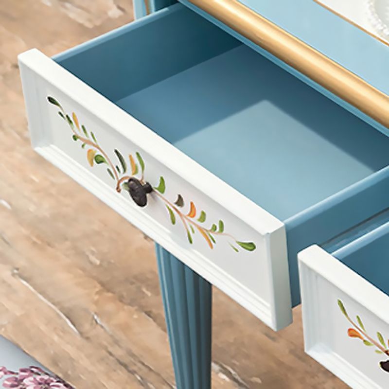 Victorian Makeup Vanity Table with Stool and Mirror Dresser With Storage Drawers