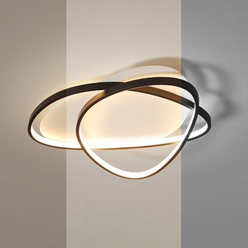 Linear Acrylic Flush Mount Modern Style 2-Light Ceiling Light Fixture for Bedroom