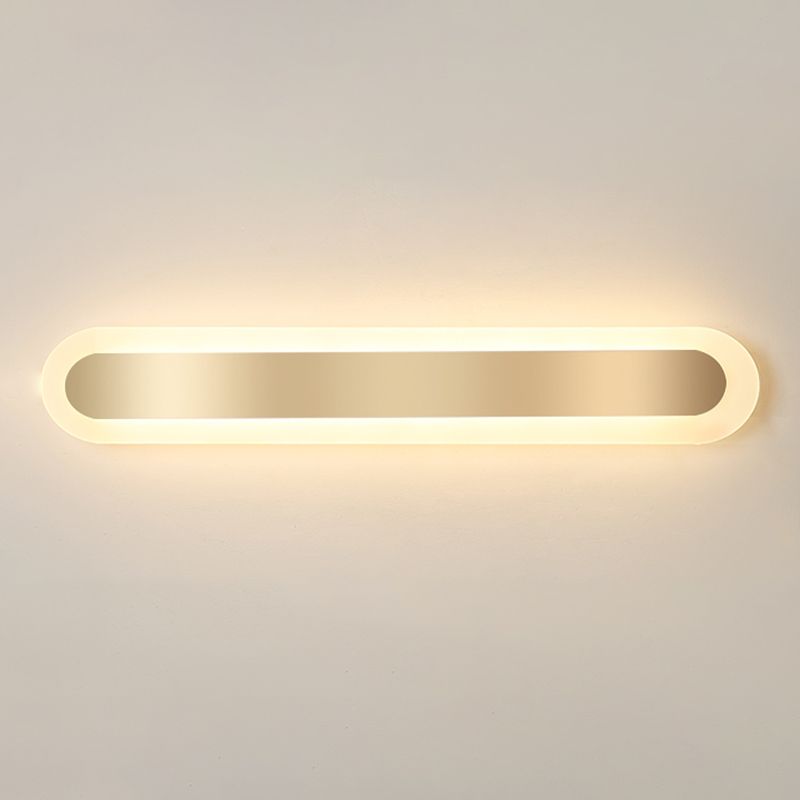 Éclair mural en métal linéaire Éclairage mural de style moderne en or