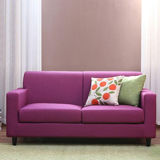 Living Room Contemporary Cushions Standard Square Arm Stationary Sofa