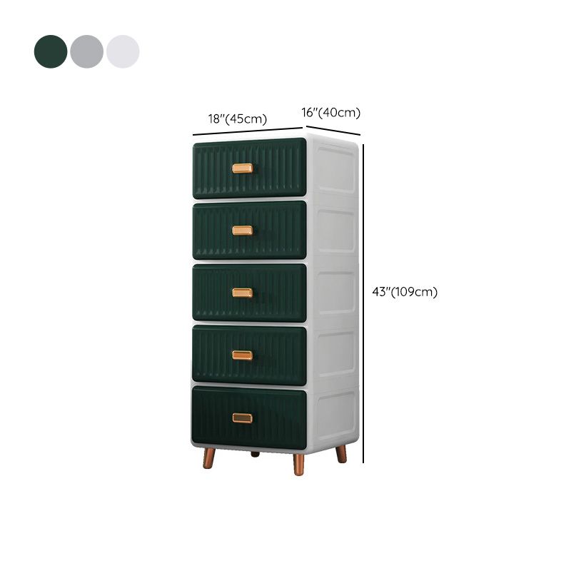 Bedroom Plastic Matte Finish Storage Cabinet Contemporary Cabinet with Metal Legs