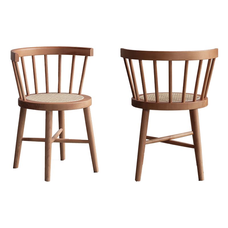 Sillas sin brazos de comedor de madera tradicional, sillas laterales traseras Windsor para uso doméstico