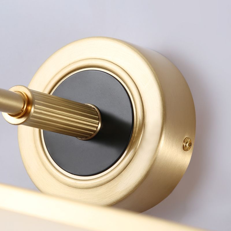Midden-eeuwse luxe stijl gestroomlijnde wand gemonteerd ijdelheid lichten koper spoeling mount wand sconce voor badkamer