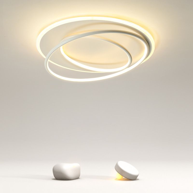 Style simple anneau encastré lampe métallique chambre plafond encastré lumière LED