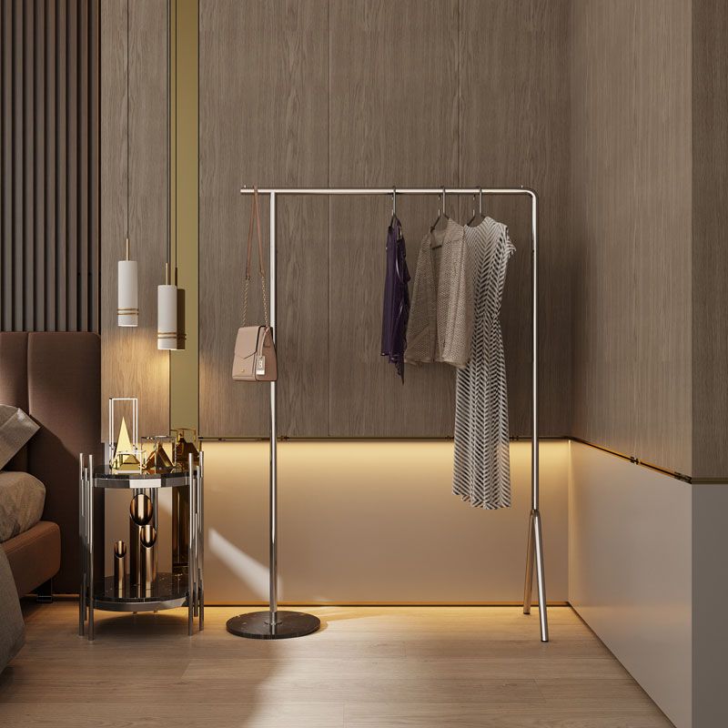 Industrial Minimalist Style Coat Rack Metallic Free Standing Coat Hanger