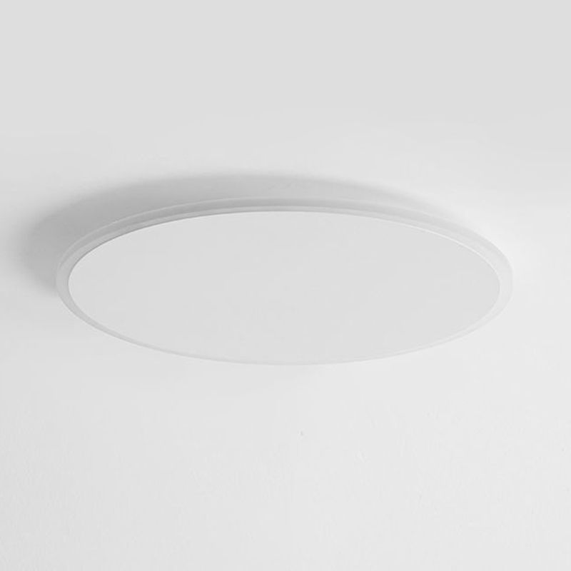 White LED Flush Mount Modern Metal Circle Ceiling Mounted Fixture for Bedroom