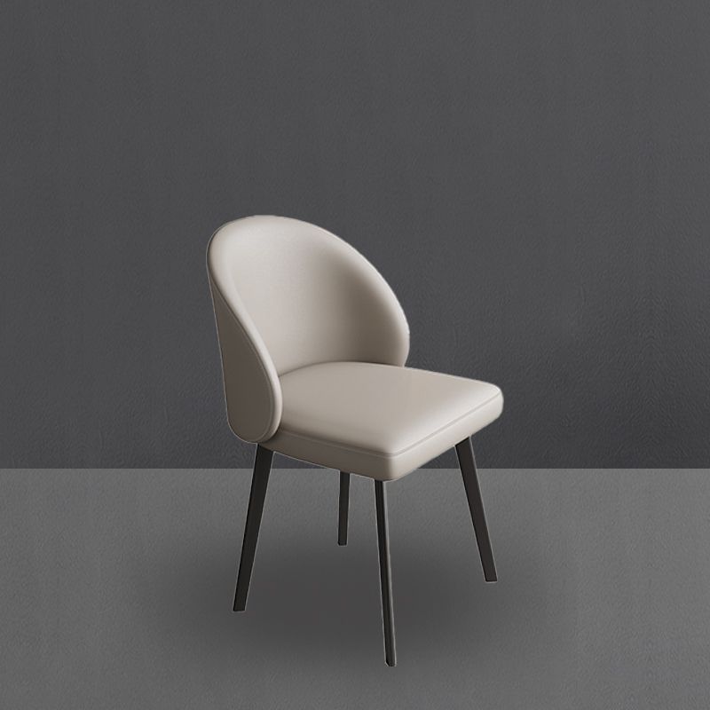 Contemporary Kitchen Dining Side Chair Upholstered Dining Chair in White