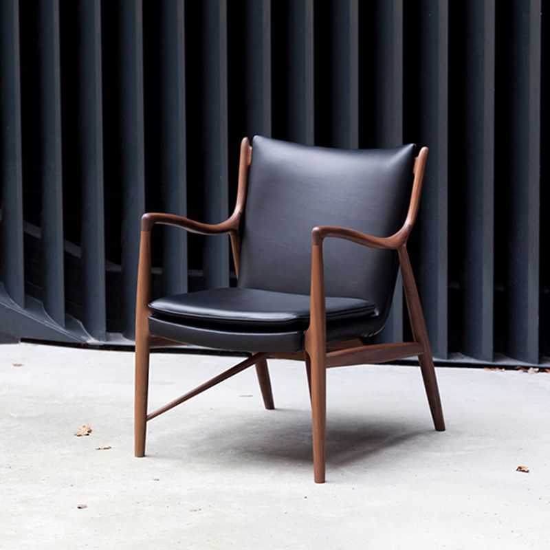 Arms Included Fixed Back Armchair Living Room Chair with Cushion