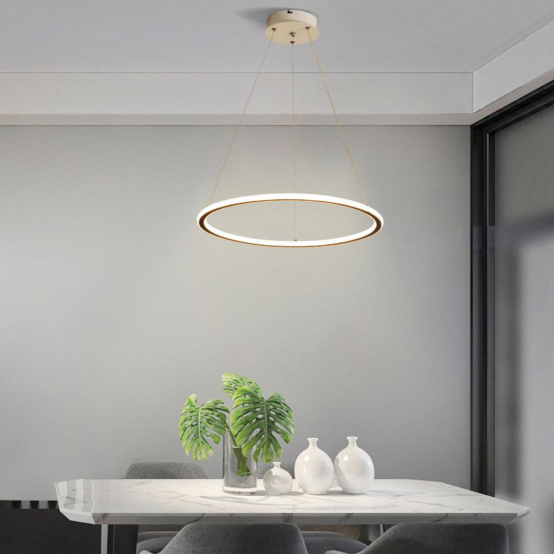 Circle Chandelier Pendant Light Modern Chandeliers For Dining Room Acrylic
