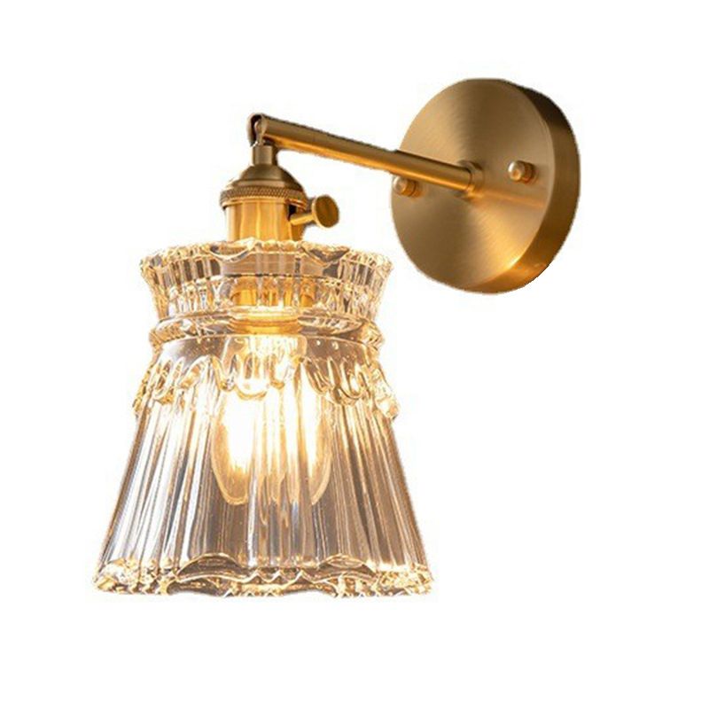 1-Light Wall Sconces Modern Glass Sconce Light Fixture for Bedroom