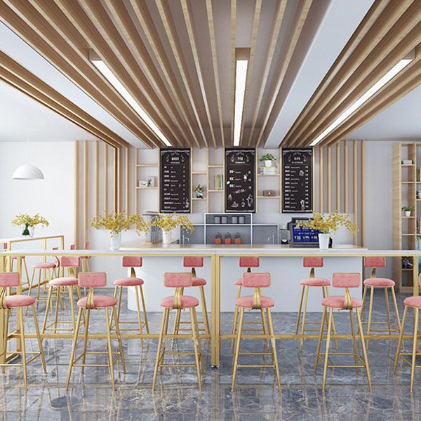 Glam Style 1/2/7 Pieces Faux Marble Bar Table Set Fixed Table Counter Set for Home Use