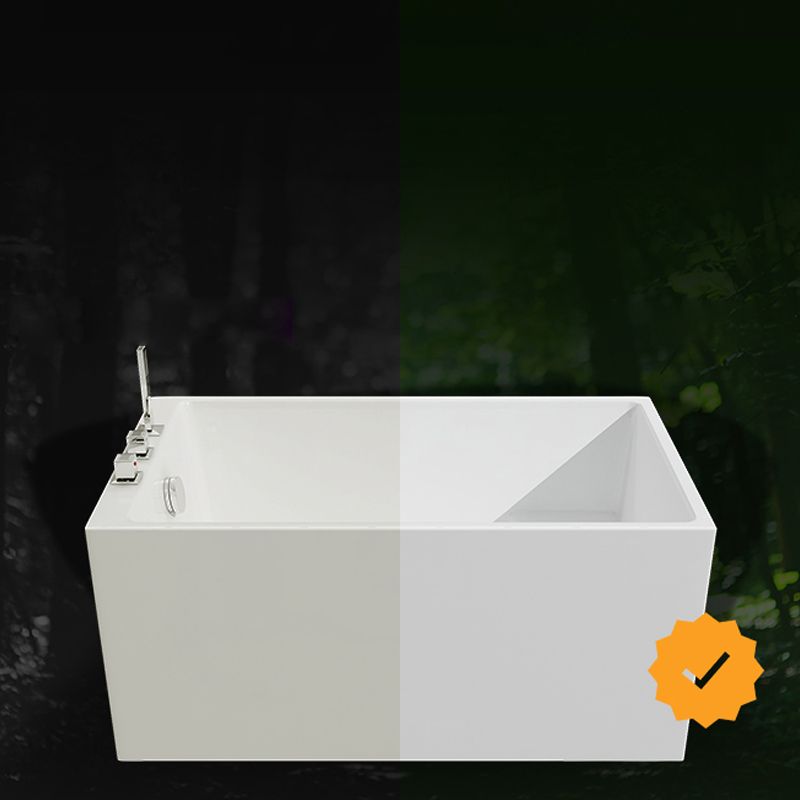 Soaking Bathtub Antique Finish Rectangular Back to Wall Bath Tub