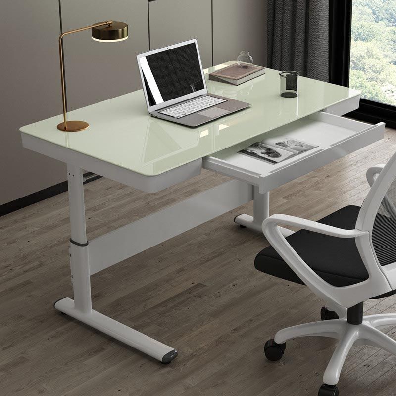 Contemporary Metal Trestle Base Desk Standing Desk Converter for Office