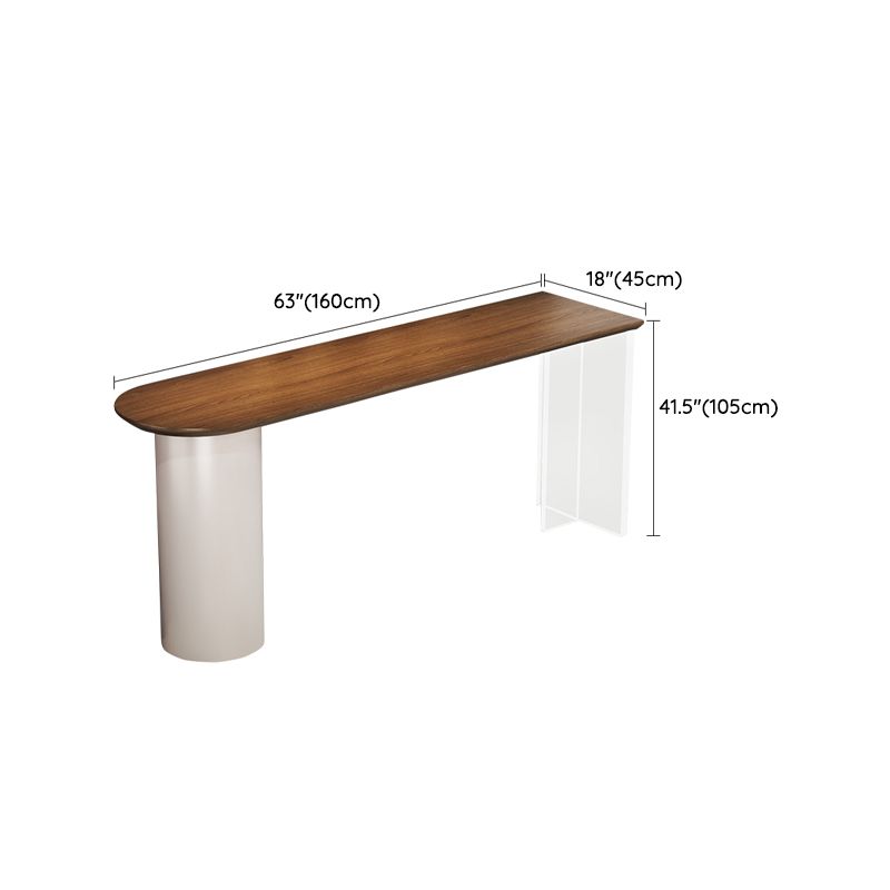 Industrial 1/2 Pieces Bar Table Set Rectangle Pine Wood Counter Table with High Stools