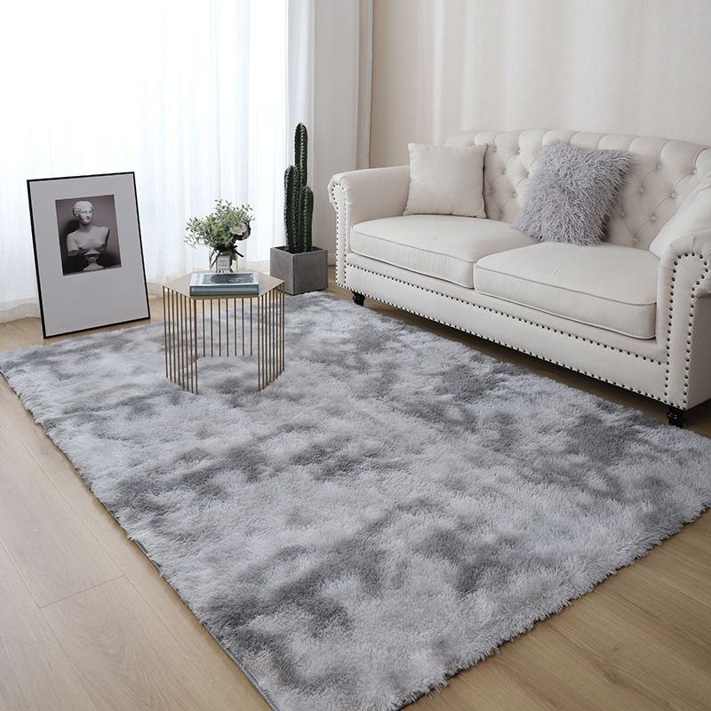 Dark Coffee Casual Rug Polyester Solid Color Rug Washable Rug for Living Room