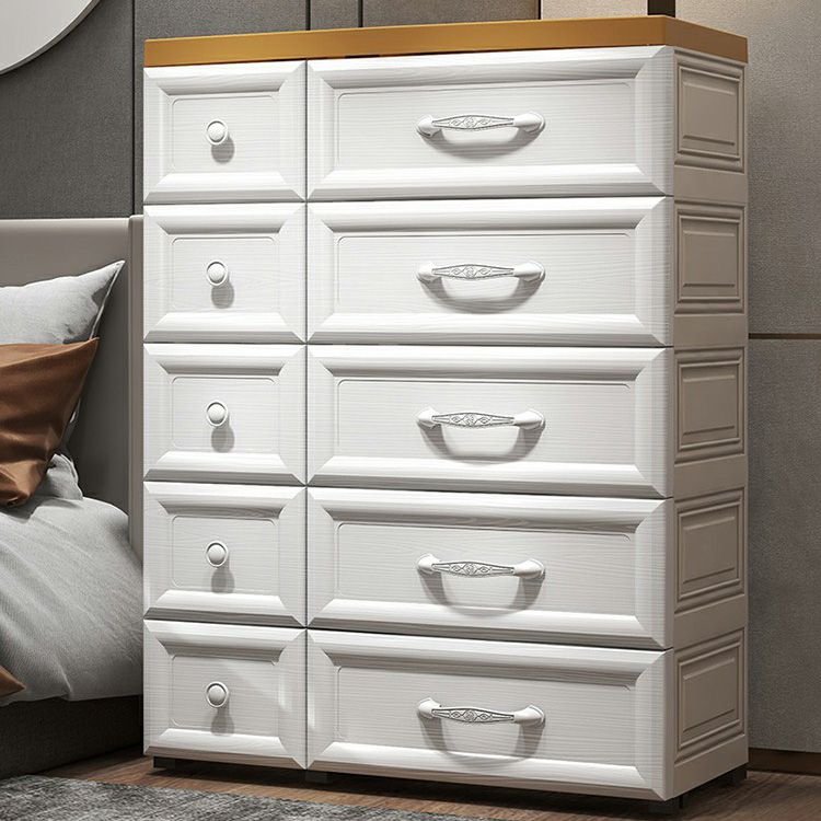 Modern Non-Hanging Armoire with Legs Plastic Storage Cabinet