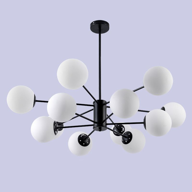 Globe Chandelier Light Fixture Modern Glass Pendant Lighting for Restaurant