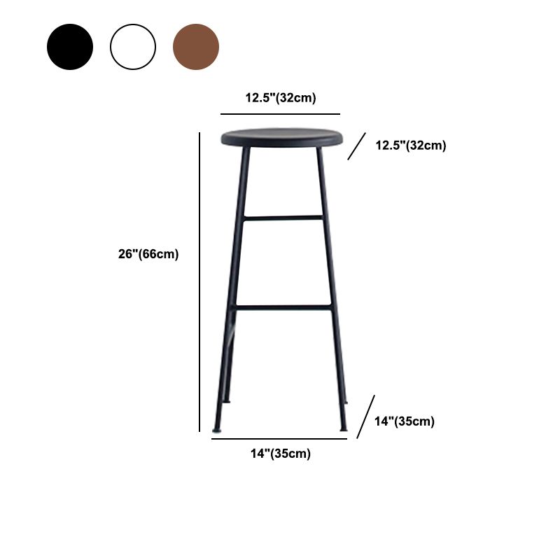 Modern Solid Wood Counter-height Stool Footrest Coffee Shop Round Bar Stools