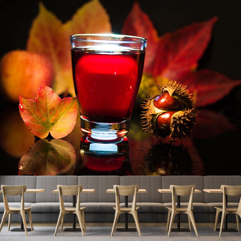 Commercial Bar Decoration Wine Mural Wallpaper Water Resistant Wall Decor