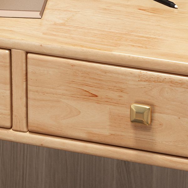 Scandinavian Rubberwood Makeup Counter with Drawer Vanity Dressing Table