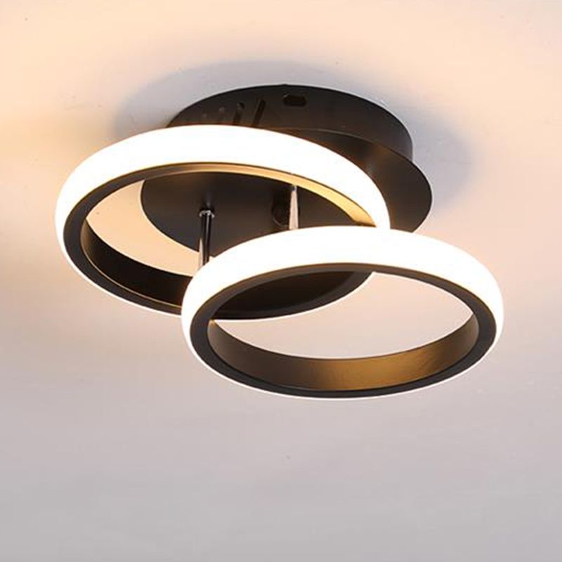 Modern Style Geometry Shade Ceiling Light Metal 2 Headed Ceiling Light for Restaurant