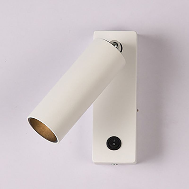 Single Light Bedside Wall Mount Light Metal Adjustable Reading Wall Lamp