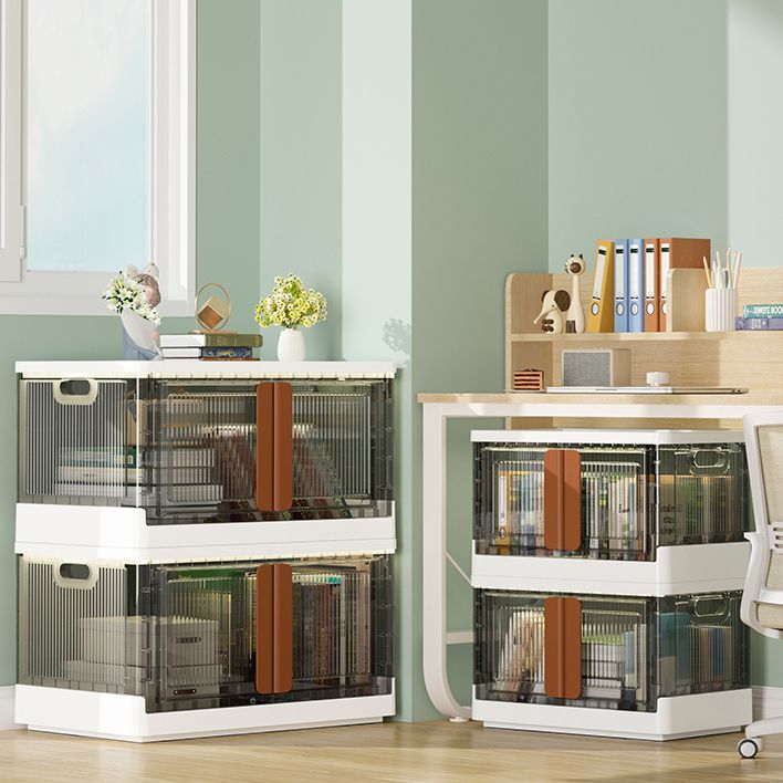Contemporary Shelf Bookcase Folding Closed Back Plastic Bookcase