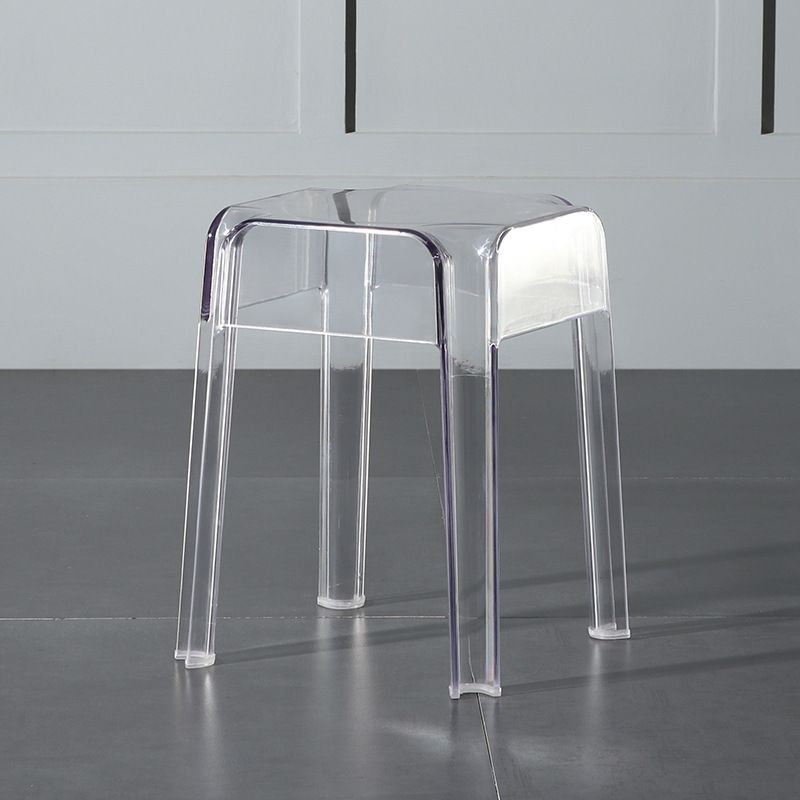 Modern Style Backless Bar-stool Plastic Counter Bar Stool with Plastic Legs for Home