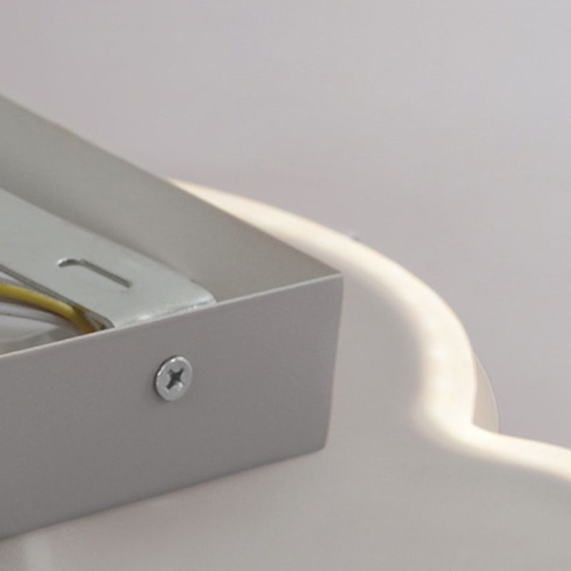 Single White Modern Wall Mounted Sconce Unique Wall Light for Foyer